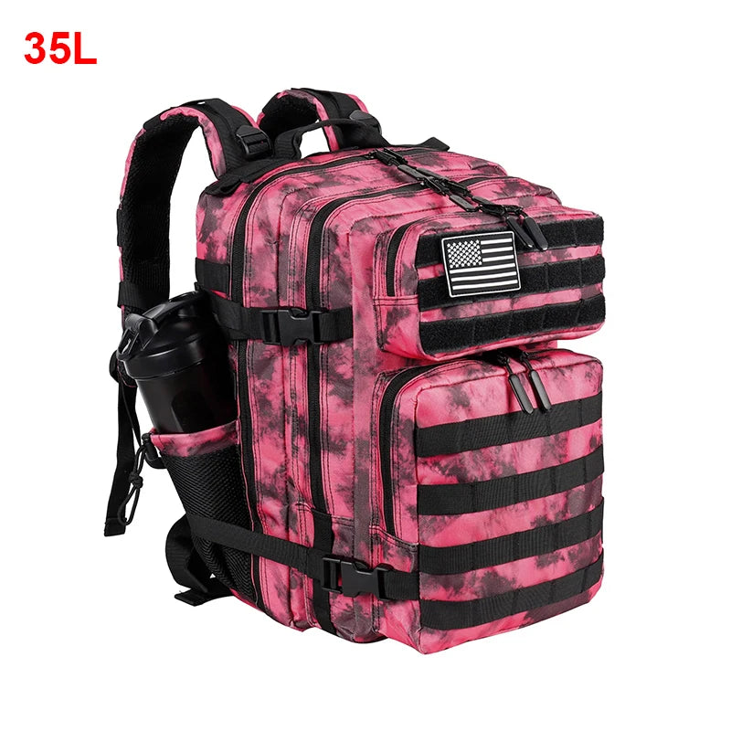 25L/35L/45L Gym Backapck Tactical Athlete Sports Fitness Bag Exercise Workout Weekend Travel Daypack with Bottle Holder