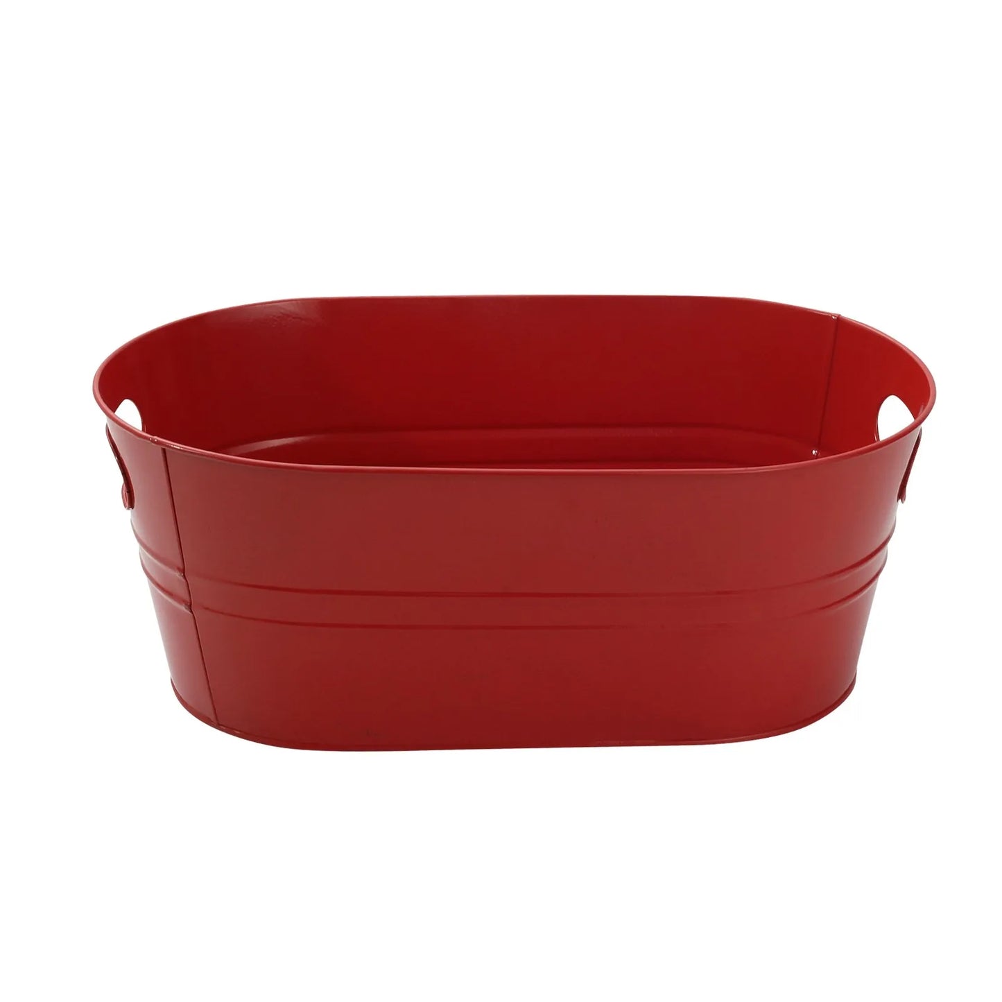 Galvanized Bucket Classic Rustic Vintage Storage Oval Bucket Bin Galvanized Metal Ice Bucket for Beverage Party Home Parties