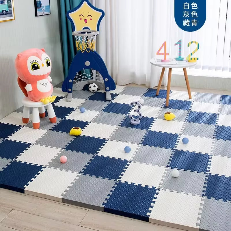 12Pcs Foam Baby Play Mat Puzzle Mat Kids Interlocking Exercise Tiles Rugs Floor Tiles Toy Carpet Soft Carpet 30*30*1Cm