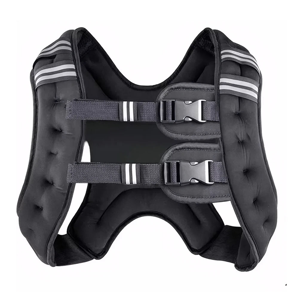 Weighted Vest 5KG Body Weight Vest Exercise Set with Reflective Stripe Double Adjustable Buckle Straps Home Gym Equipment