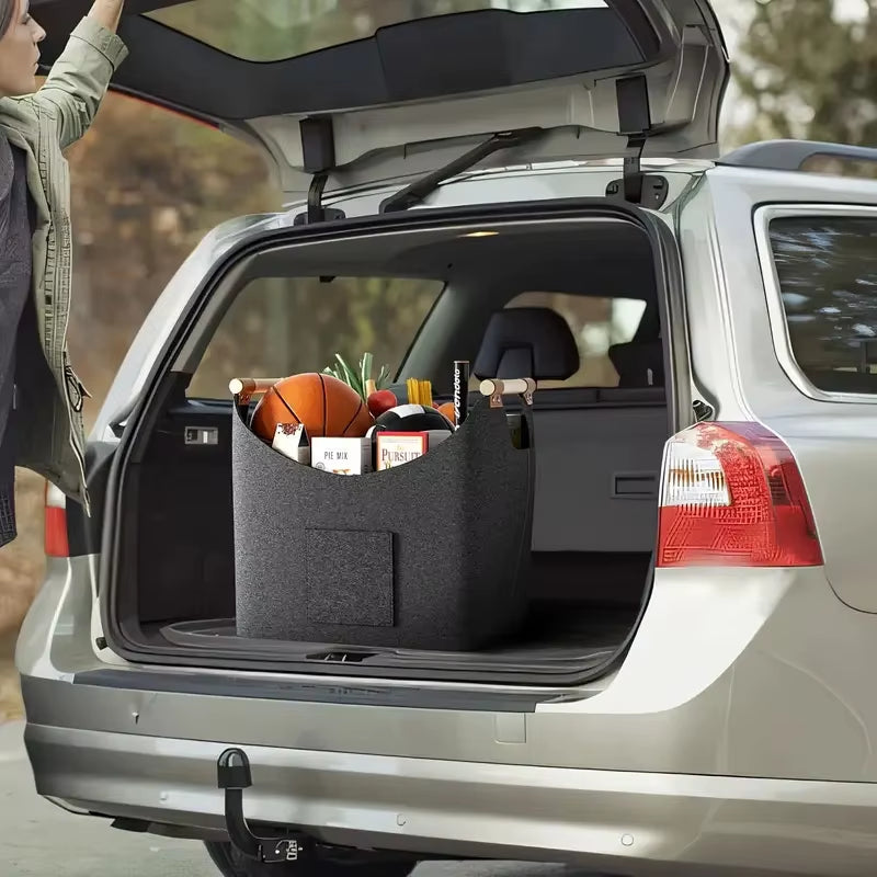 Large Capacity Foldable Firewood Storage Basket for Fireplace and Versatile Organization Solutions