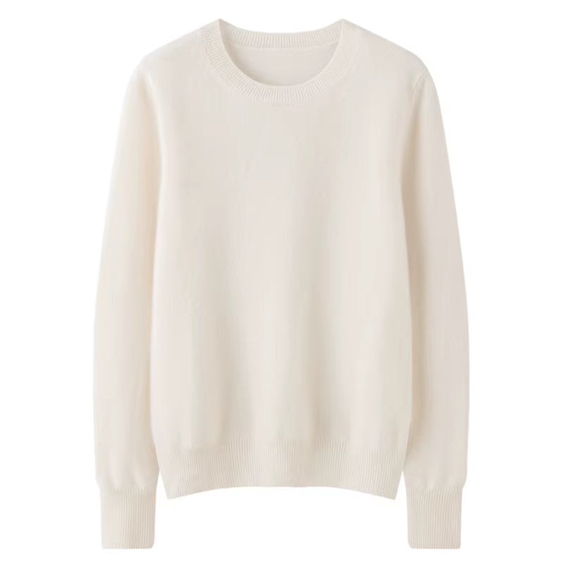100% Pure Goat Cashmere Knitted Pullovers Hot Sale O-Neck Sweaters Women Soft High Quality Ladies Jumpers Clothes