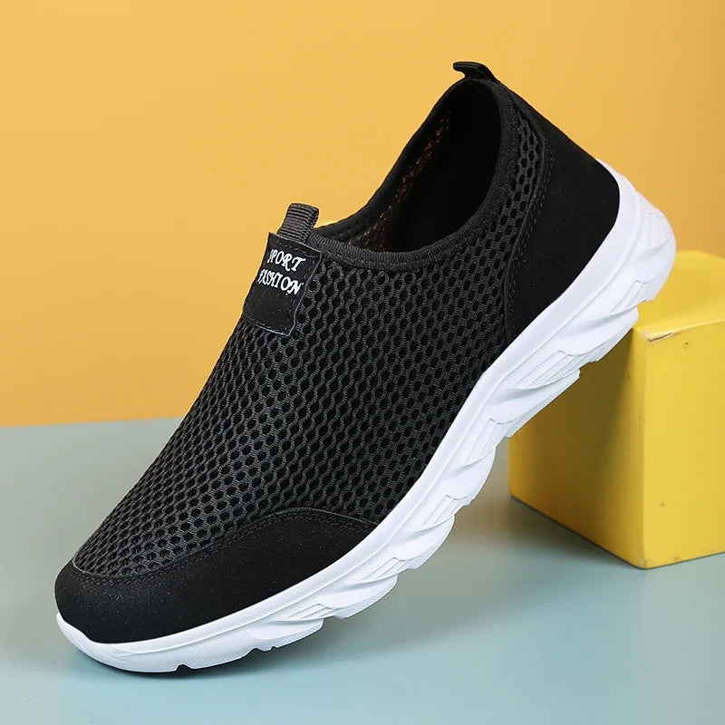 Men Running Shoes Summer Sneakers Mesh Breathable Lightweight Walking Casual Shoes Slip-On Driving Men Loafers Zapatos Casuales