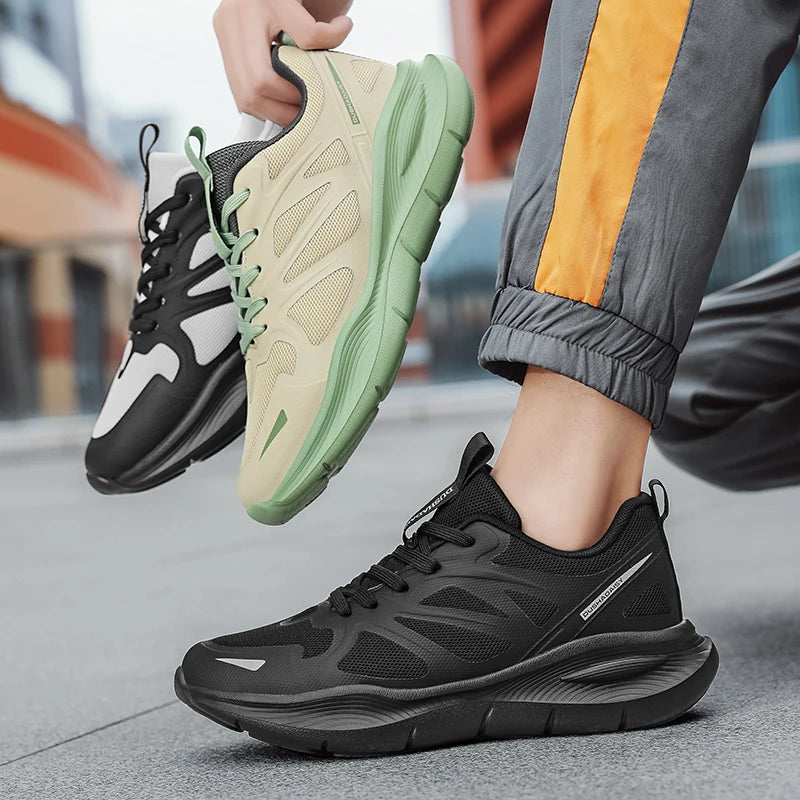 Unisex Summer Running Shoes Lightweight Men Women Fashion Sneakers Original Trainer Breathable EVA Elastic Lace up Sports Shoes
