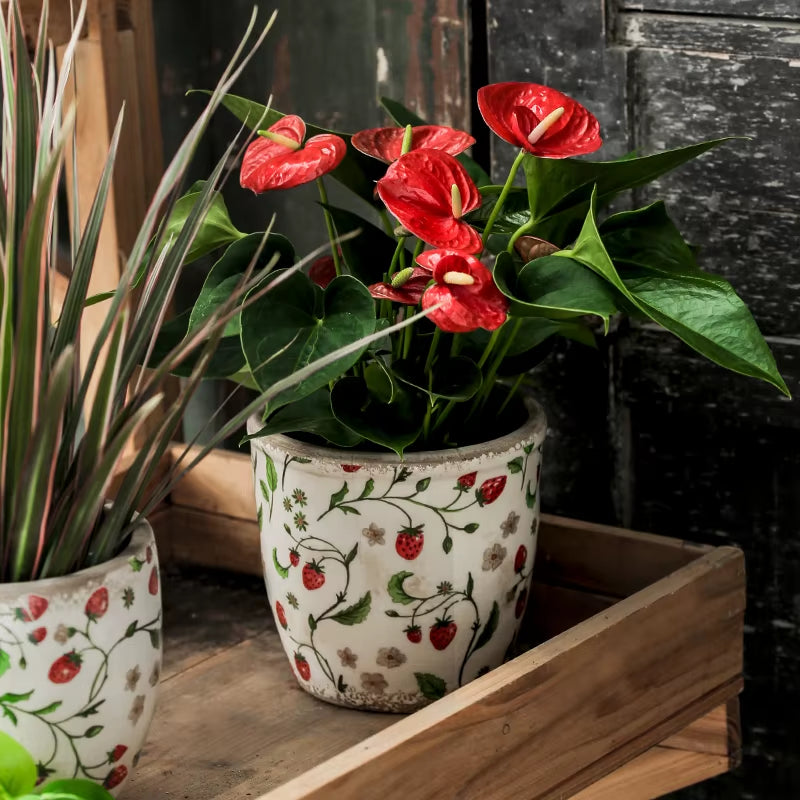 Elegant Retro Ceramic Flower Pots for Indoor Use - Porous and Breathable Design for Creative Floral Arrangements and Greenery in Pastoral Style