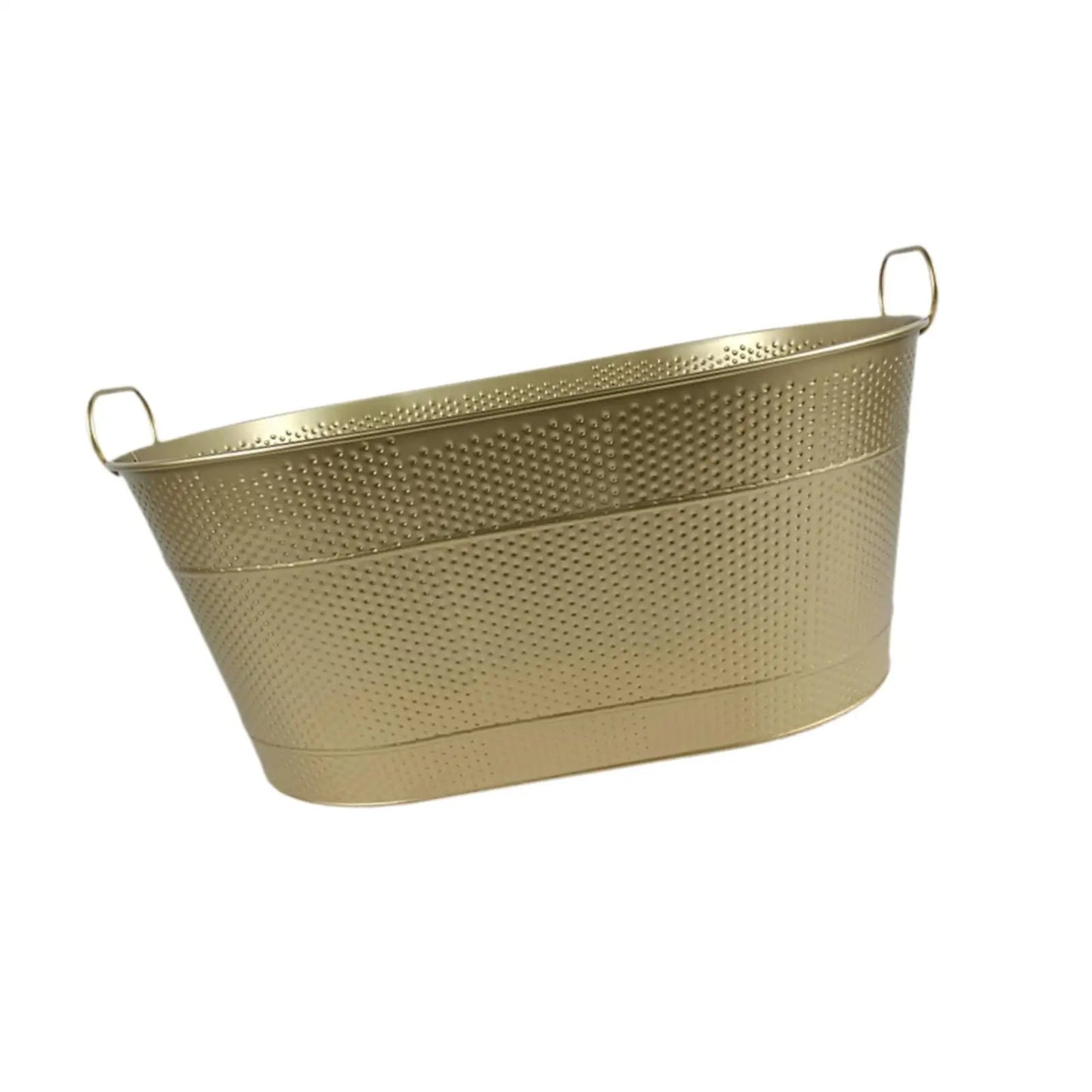 Galvanized Tub Ice Bucket with Carry Handles Beer Tub for Chilling Wine Beer Beverage Tub with Handle Metal Beer Bucket Ice