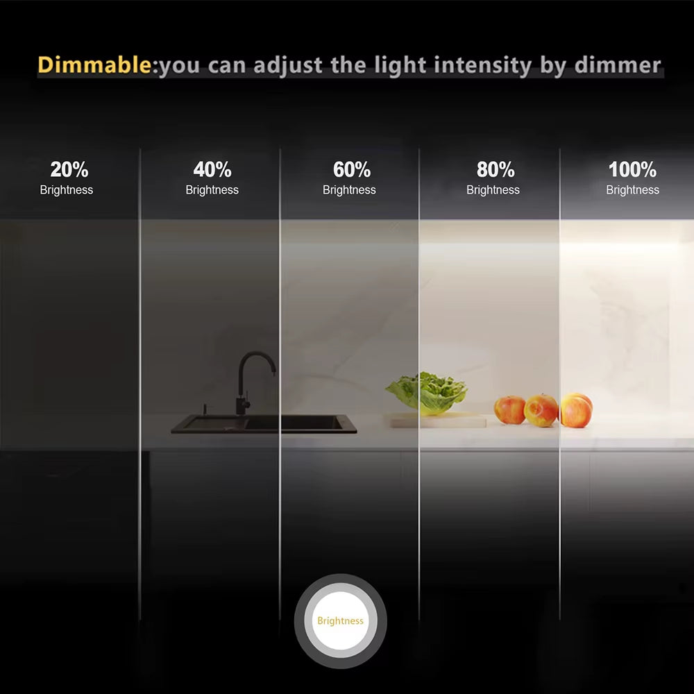 Linear Dimmable COB LED Strip Light - 24V/12V, 10mm, 528 LEDs, Flexible Tape for Room Decoration, Available in 3000K, 4000K, and 6500K Lighting Options, RA90