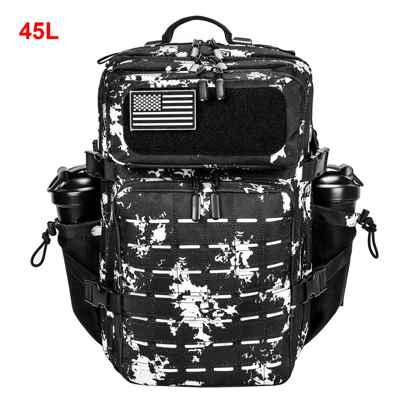 25L/35L/45L Gym Backapck Tactical Athlete Sports Fitness Bag Exercise Workout Weekend Travel Daypack with Bottle Holder