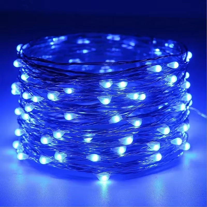 USB LED Copper Wire String Lights - Waterproof Fairy Lighting for Christmas, Weddings, and Party Decor (Available in 2M, 5M, 10M, 30M, 50M, 100M)