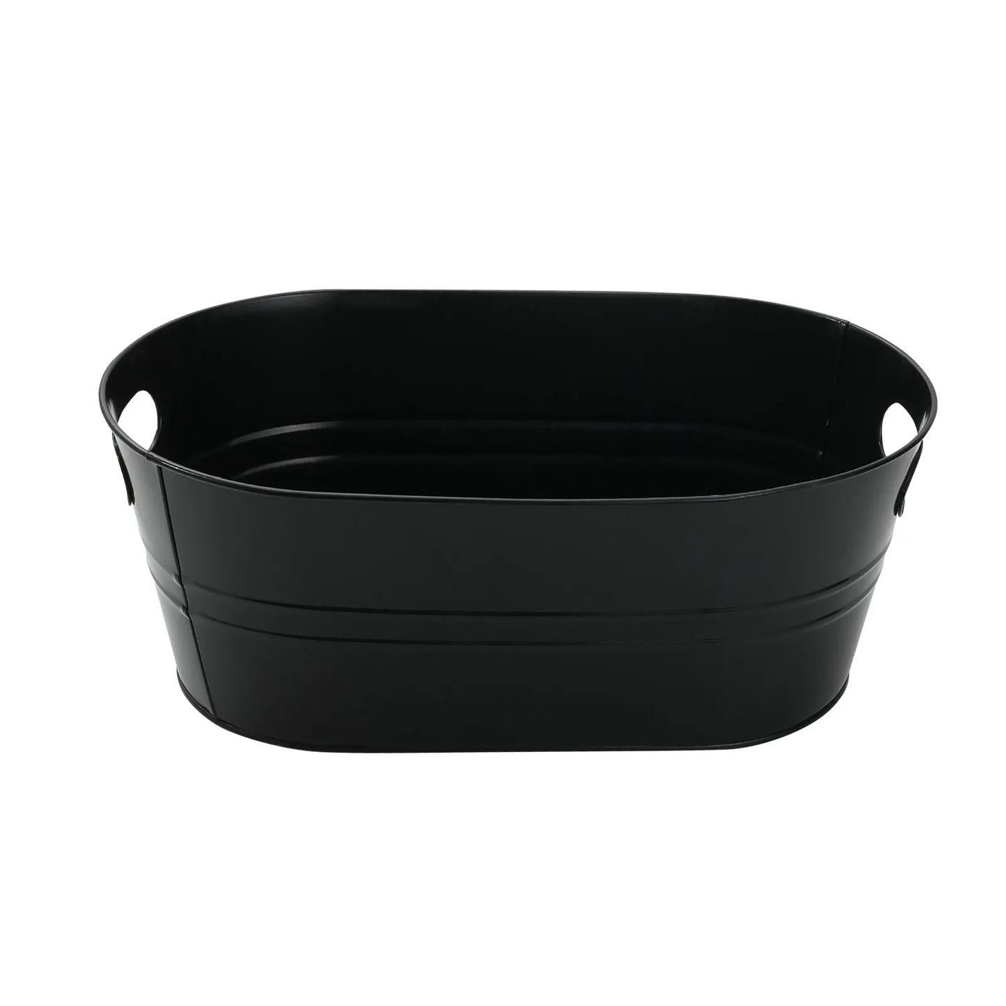 Galvanized Bucket Classic Rustic Vintage Storage Oval Bucket Bin Galvanized Metal Ice Bucket for Beverage Party Home Parties