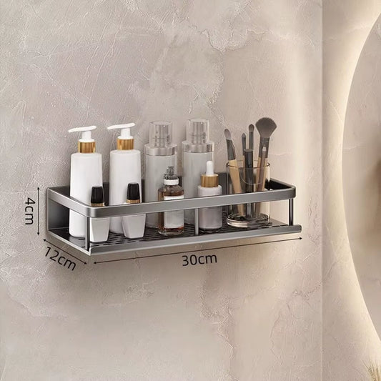 Bathroom Shelves Corner Shower Shelf Aluminum Wall Mount Shampoo Storage Rack Holders No Drill Kitchen Bathroom Accessories