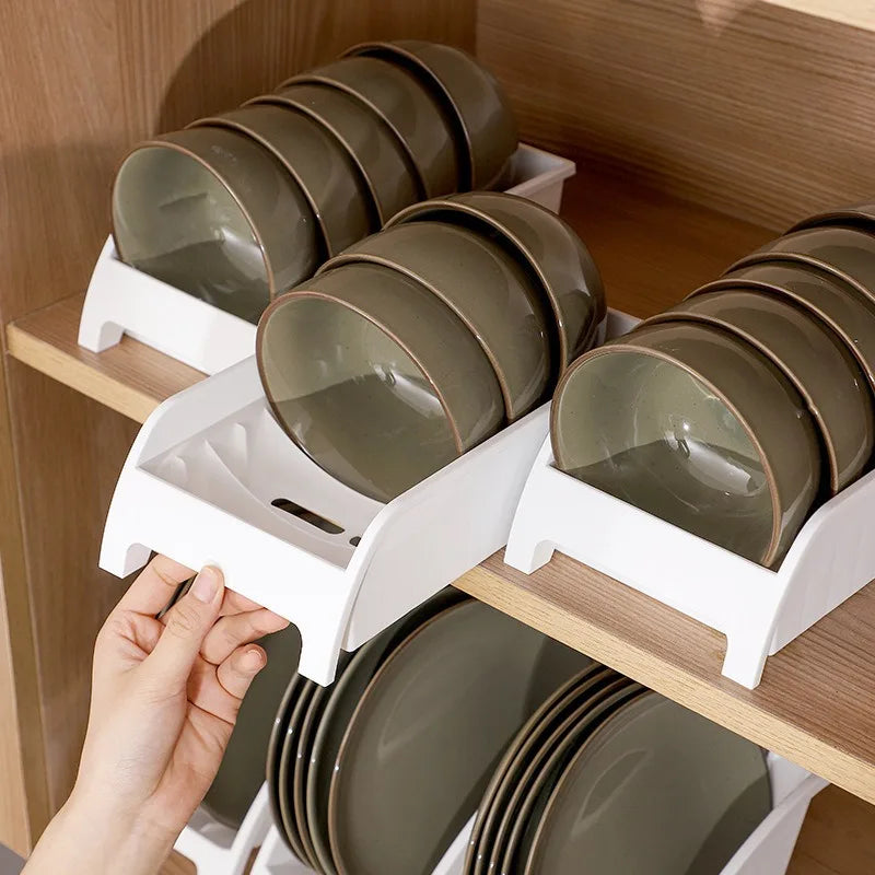 3Pcs/Set Dish Drying Rack Kitchen Storage Organizer Shelves Space Saving Countertop Draining Rack for Plates Bowls Utensils