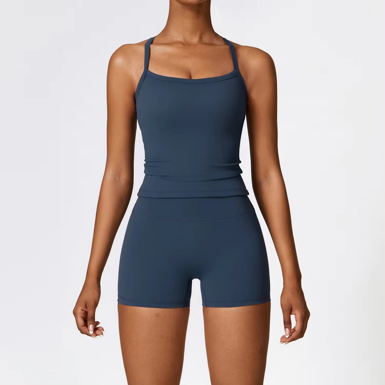 2PCS Seamless Yoga Set Women Workout Set Sportswear Gym Clothing Fitness Long Sleeve Crop Top High Waist Leggings Sports Suits