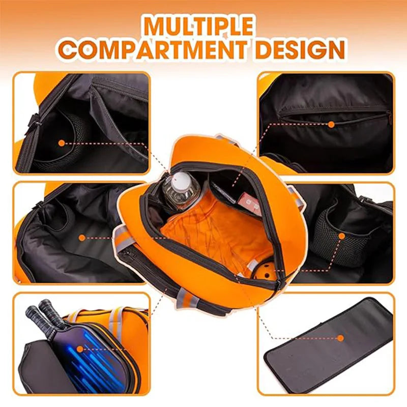 Handheld Tennis Bag, Dry Wet Separation Badminton Bag, Outdoor Pickle Ball Large Capacity Sports Bag, Gym Cross Bag One Shoulder