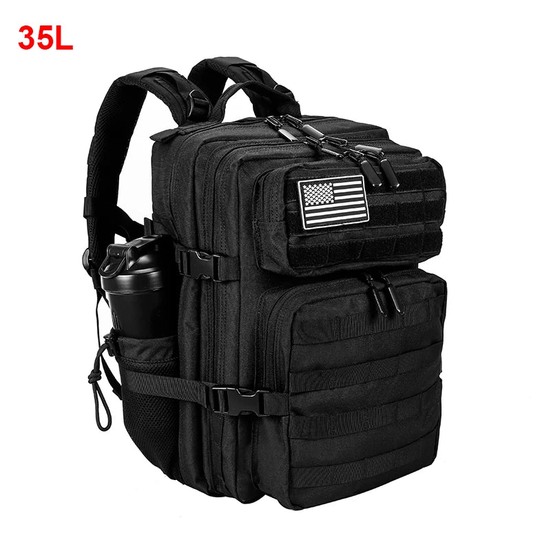 25L/35L/45L Gym Backapck Tactical Athlete Sports Fitness Bag Exercise Workout Weekend Travel Daypack with Bottle Holder
