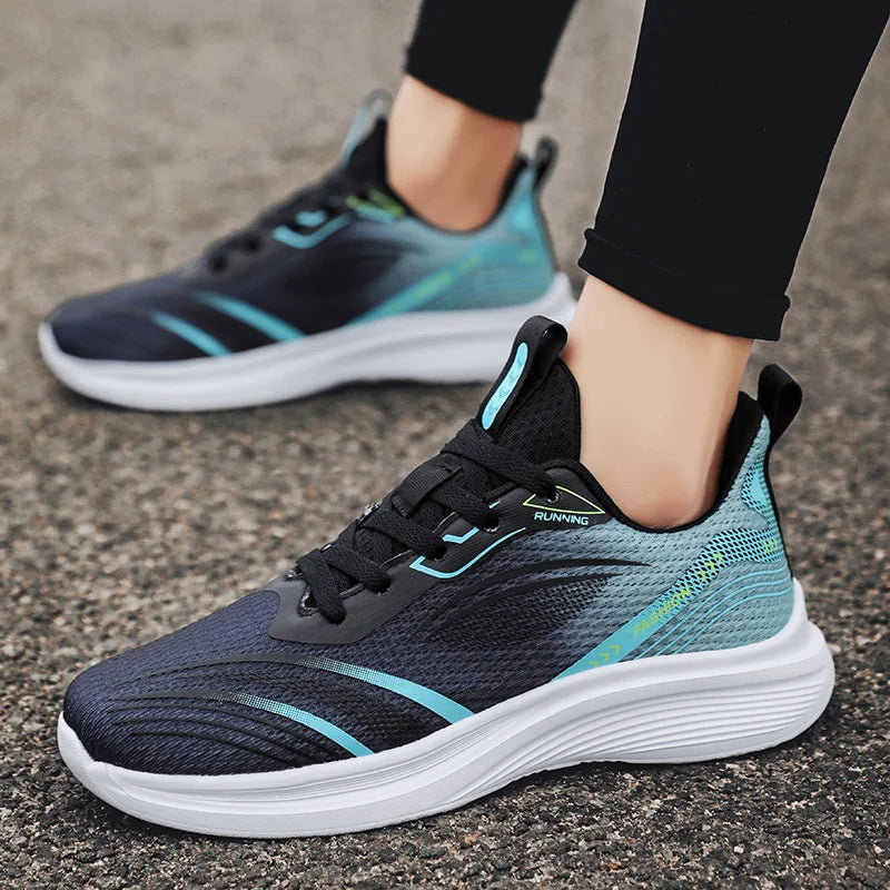 Men'S Sneakers Comfortable Breathable Lightweight Soft Non-Slip Flat Mesh Shoes Outdoor Casual Sports Shoes Big Size 39-50