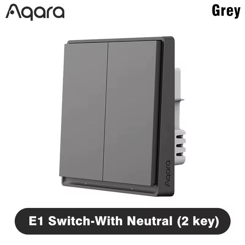 Smart E1 Zigbee 3.0 Wall Switch with Fire Wire and No Neutral for Xiaomi Mi Home and HomeKit App