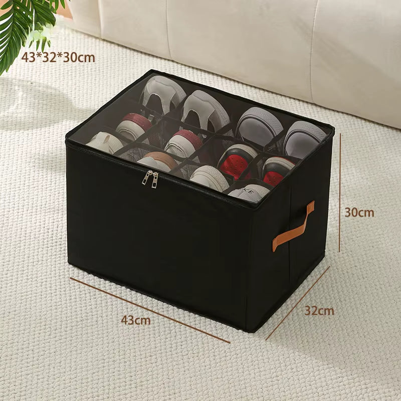 Foldable Shoe Storage Organizer - Dust-Proof and Space-Saving Shoe Cabinet