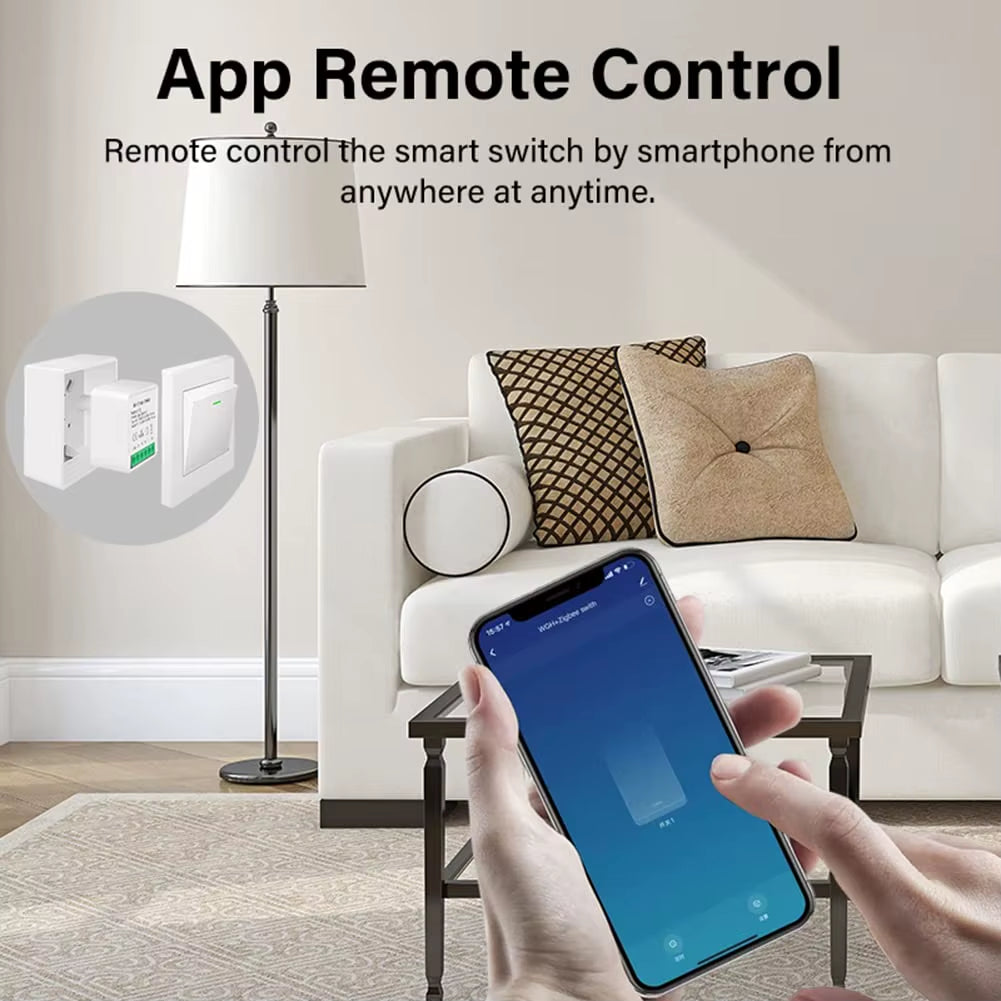 16A Tuya Wifi Smart Switch 2-Way Control with Energy Monitor Switch Mini Smart Breaker Smart Life Control Alexa via Google Home