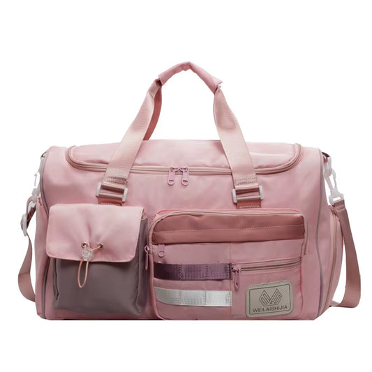 Women Gym Bag Large Capacity Handbag Multifunctional Sport Bags Lightweight Gym Fitness Training Crossbody Bag Short Trip Duffel