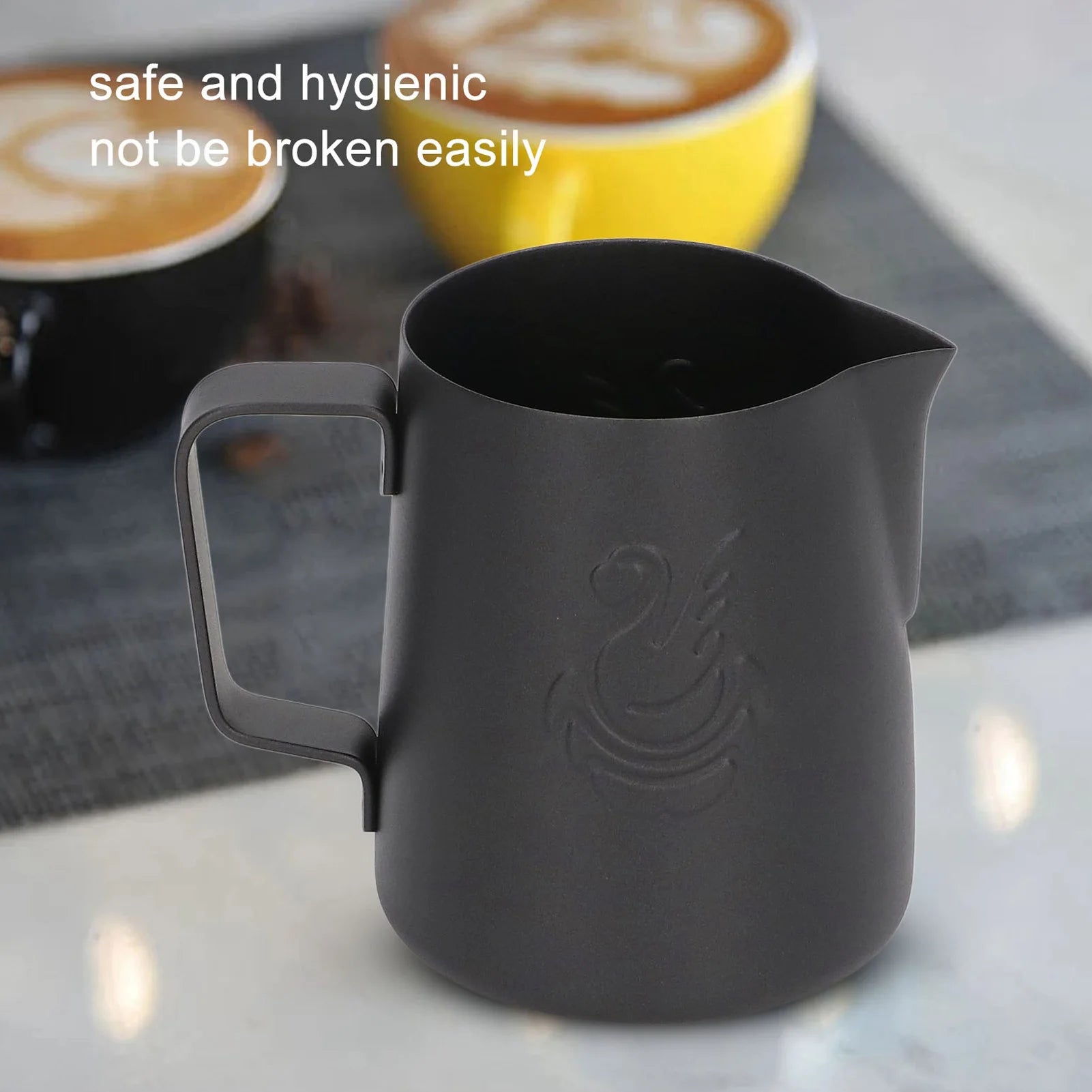380Ml Milk Steaming Frothing Pitcher Stainless Steel Non-Stick Milk Jug Pull Flower Cup Perfect for Coffee Cappuccino Latte Art