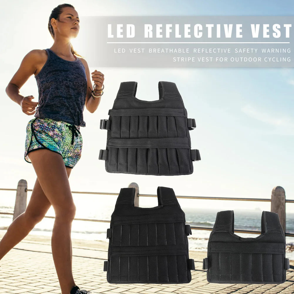 3/15/35Kg Weighted Jacket Adjustable Weighted Exercise Vest Workout Equipment for Running Training Workout Jogging Walking