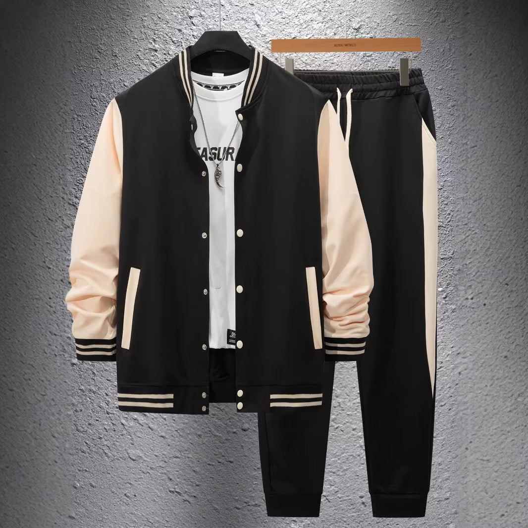 Men'S Fashion Spring and Summer Men'S Clothing, Selling Two-Piece Golf Men to Wear the Ball Sports Button Pocket Two-Piece Suit