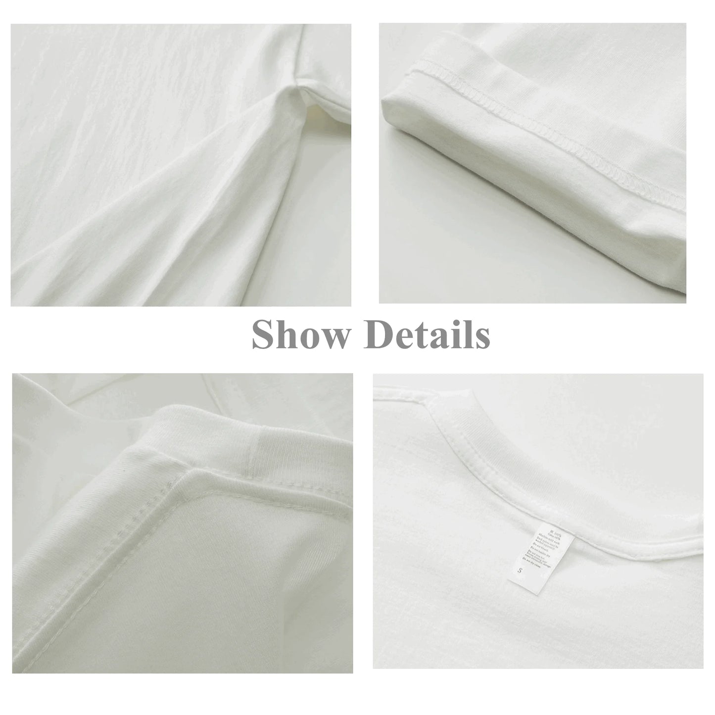 Women T- Shirts Cotton All Girl Unisex Oversized Thicken Pure 100% Cotton Blouse Vintage Designer plus Size S to 3XL