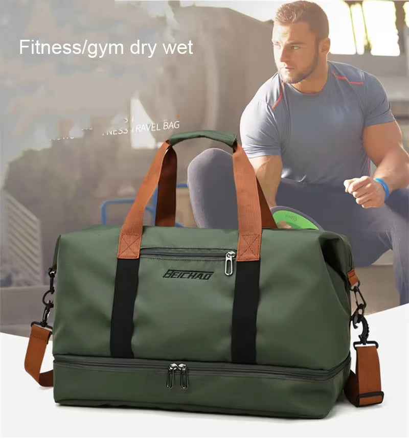 Travel Gym Bag Short-Distance Luggage Portable Fitness Bags Shoulder Crossbody Chest Bag Handbags Duffle Carry on Weekender Bag